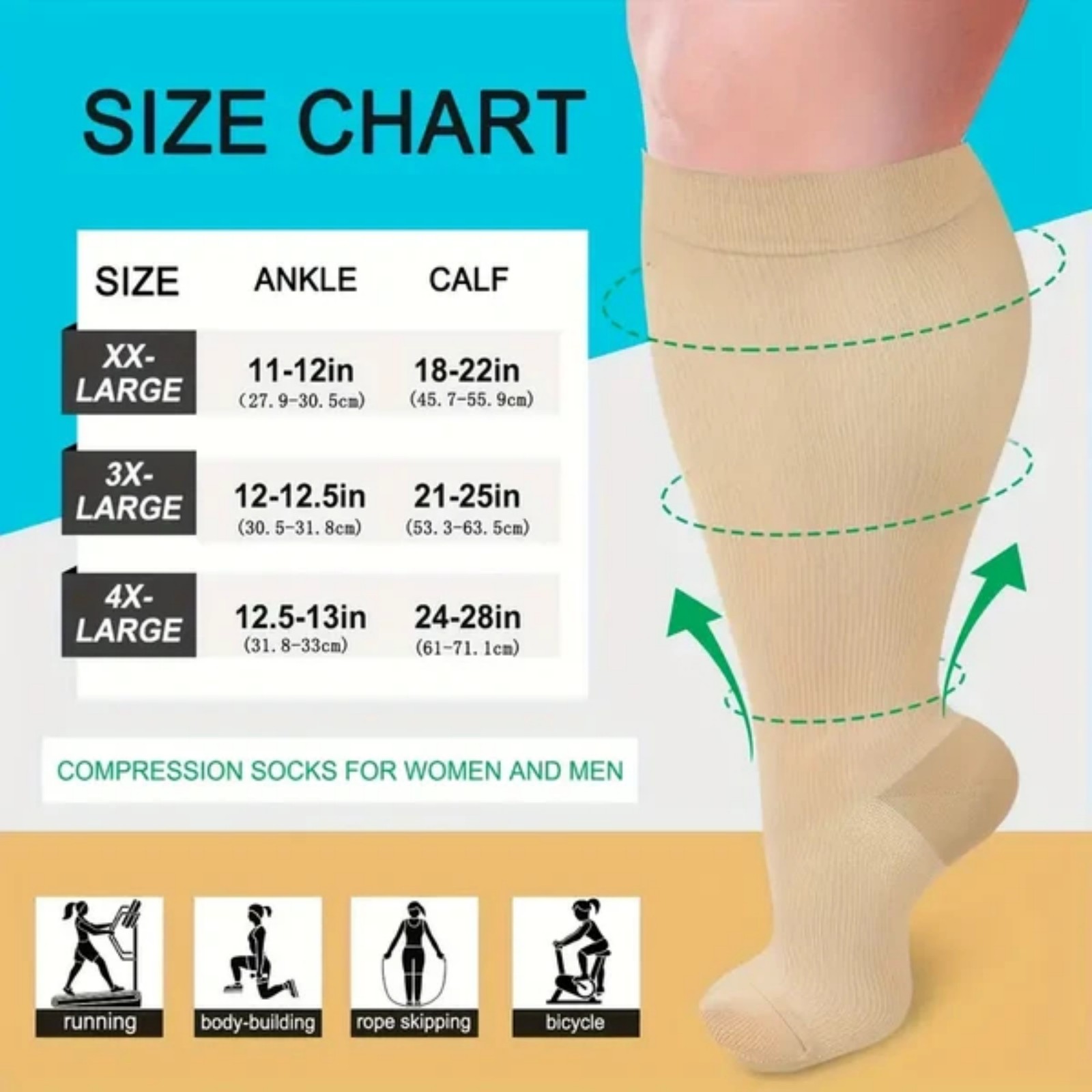 Cycling Gear For Large Men - 3 pairs of extra-large nylon compression
