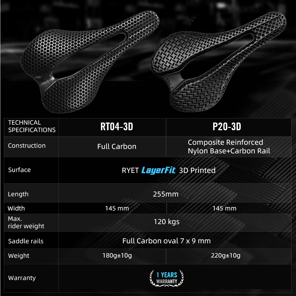 2026 RYET Carbon 3D Printed Bi - đánh giá và giá Carbon Fiber Saddle