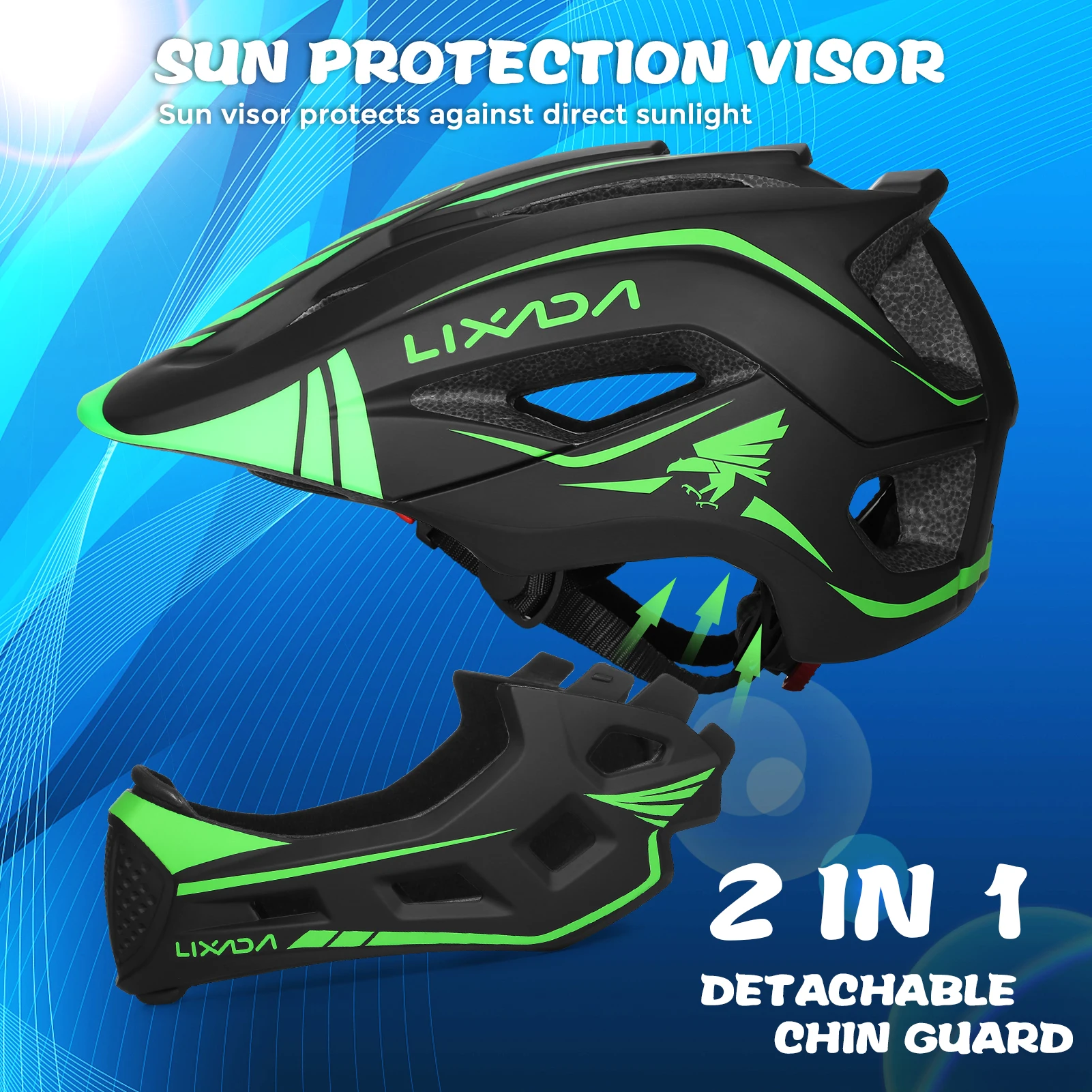 Lixada Kids Detachable Full Fa - đánh giá và giá Cycling Gear For Large Men