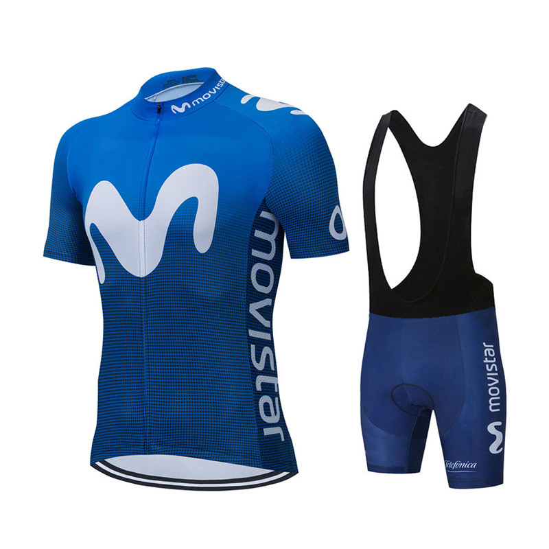 Mùa Hè Mới Movistar Đội Đi Xe  - đánh giá và giá Cycling Bib Shorts