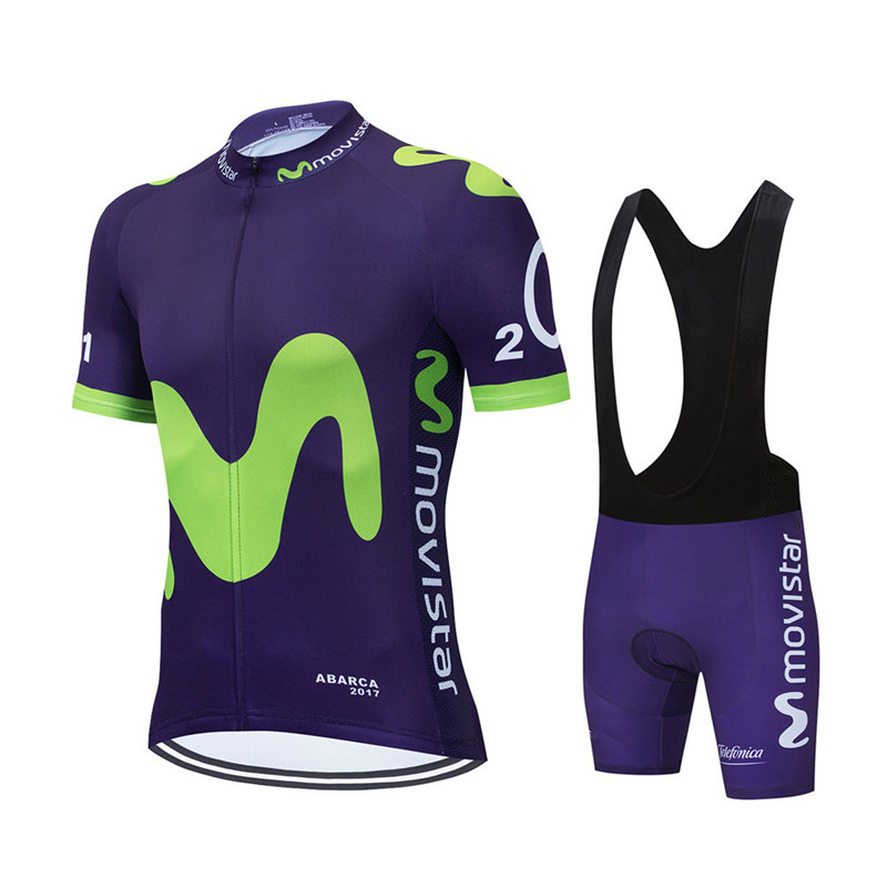 Mùa Hè Mới Movistar Đội Đi Xe  - đánh giá và giá Cycling Bib Shorts