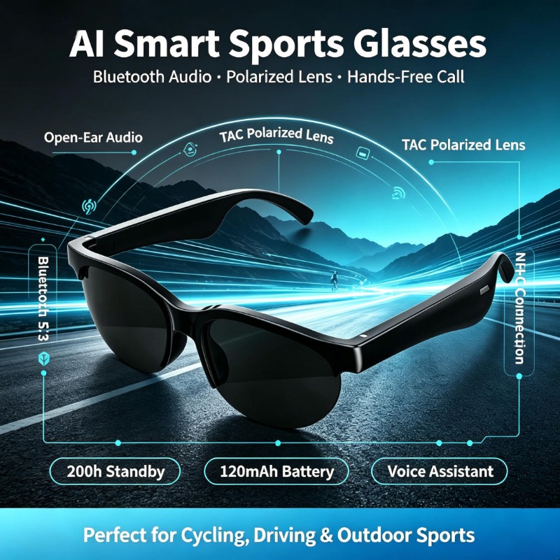 Smart Sports Glasses Open Ear  - đánh giá và giá Cycling Glasses