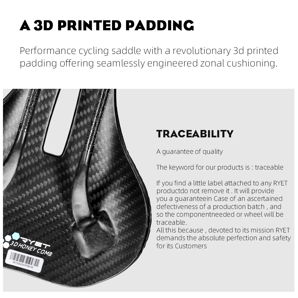 RYET T50 Carbon Fiber 3D Print - đánh giá và giá Carbon Fiber Saddle