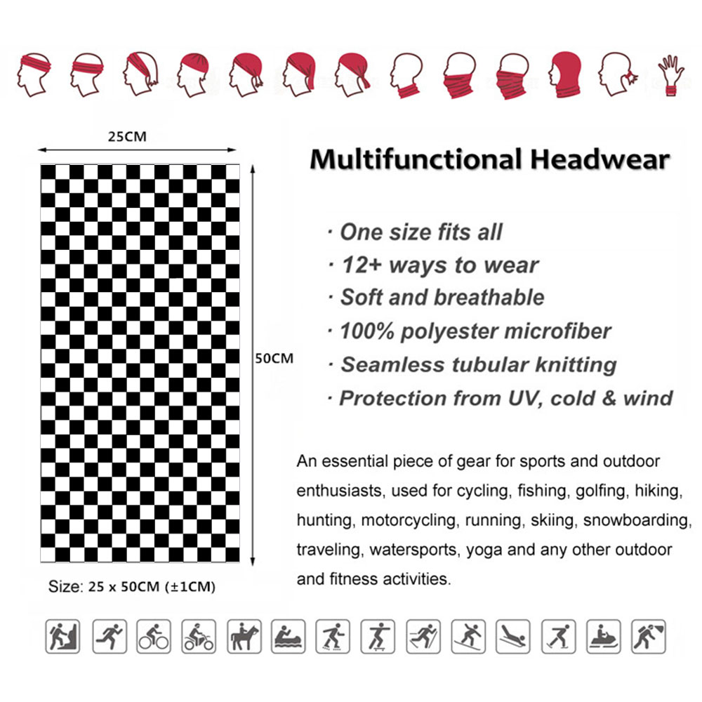 Checkered Ska Printed Headband - đánh giá và giá Cycling Gears